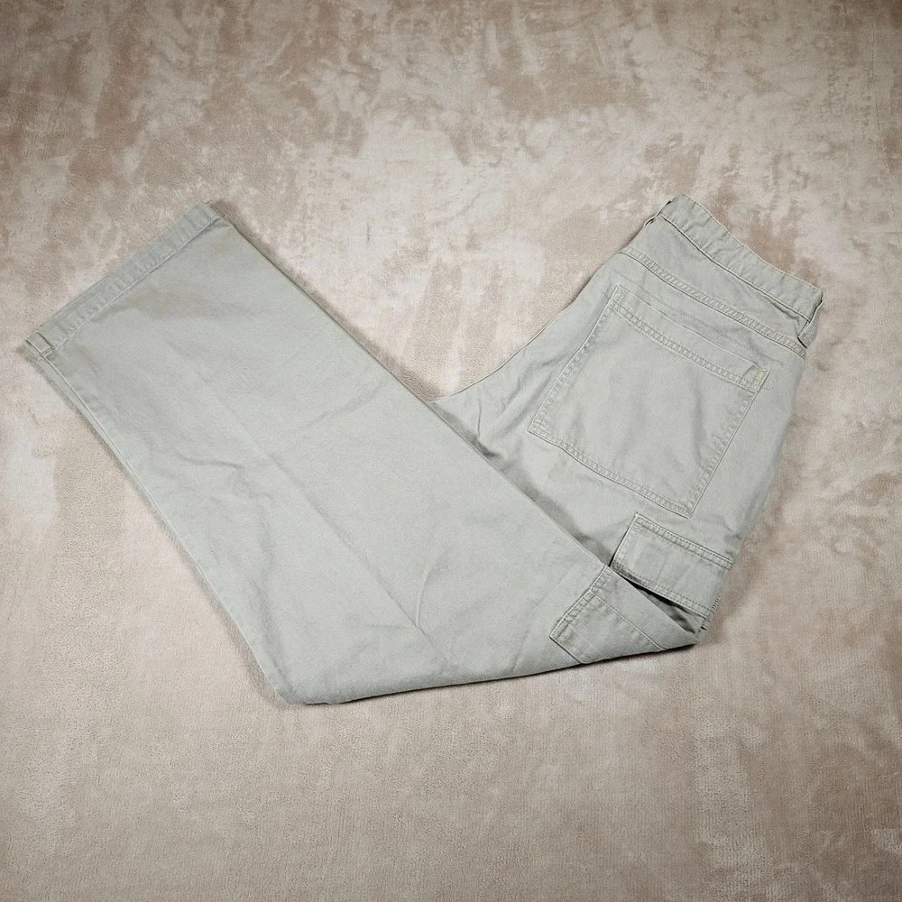 Wrangler Authentic Issue WRG Jeans Co Khaki Cargo Pants Mens 34x32 Tan Utility